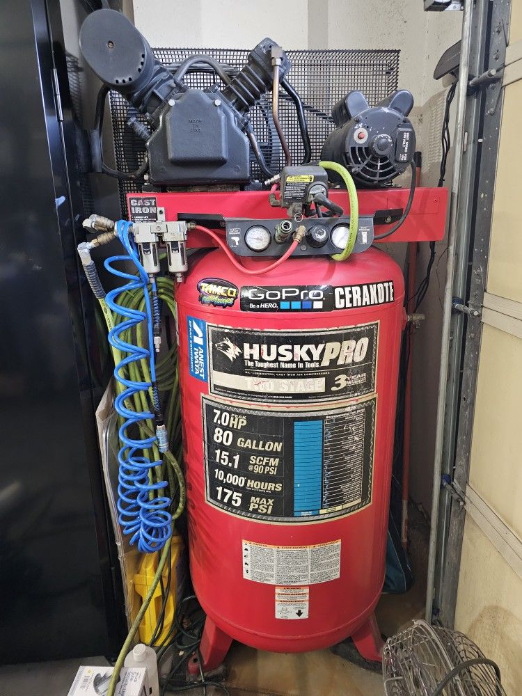 Husky Pro 7hp 80 Gallon Vertical Air Compressor