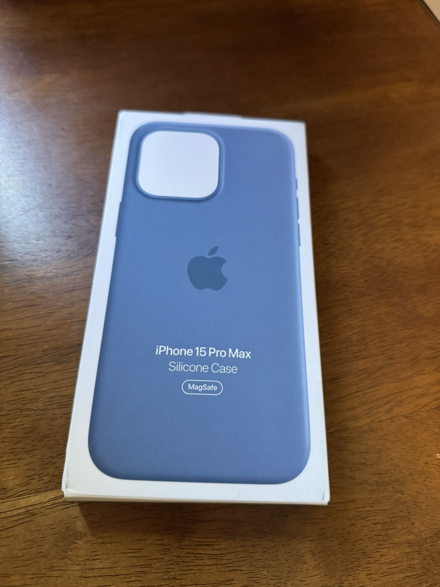 Apple MagSafe Silicon Case For iPhone 15 Pro Max. Winter Blue Brand New Unopposed