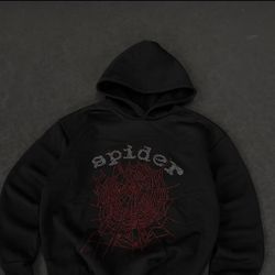 Black And Red VVS Sp5der Hoodie