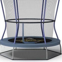 Skywalker Trampolines Mini Trampoline 60 inch diameter -with Enclosure Net-musical sound on jumping