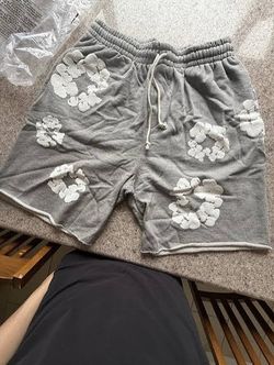 Grey denim tears shorts can deliver lmk