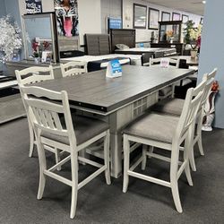 7PC Counter Height Dining Table Set 