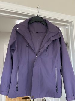 purple windbreaker, xs, s, m