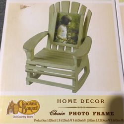 Cracker Barrel Rocking Chair Picture Frame Decor