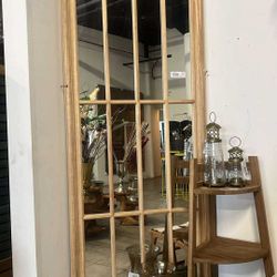 Mirror With Wooden Frame 