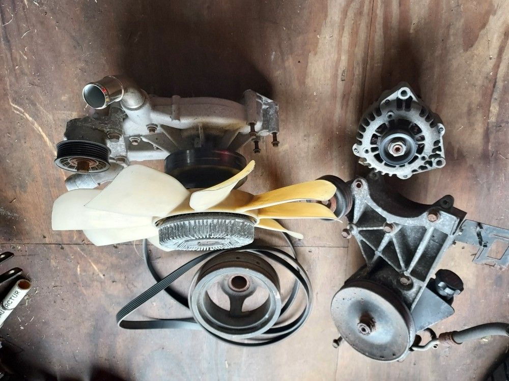 ls engine swap, serpentine belt setup, water pump, Balancer,power steering/ alternator with braket,