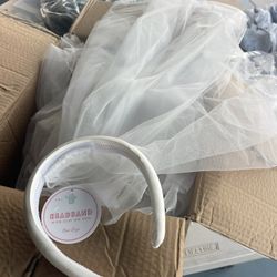 Headband with Veil  For Bridal Shower