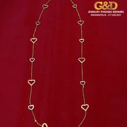 14K Gold Infinite Heart Necklace 