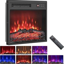 GOFLAME Electric Fireplace Insert, 18" Heater