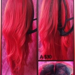 Red Lace Front Wig