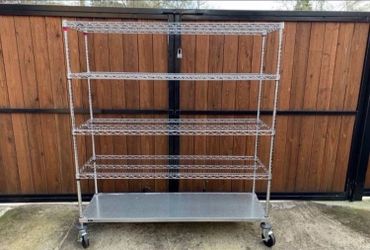 5 TIER WIRE SHELVING UNIT - 60”wide x 18” in- depth x 72" tall
