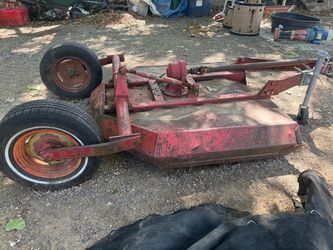 Red Tractor Pull-Behind Rotary Cutter Mower