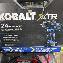 Kobalt XTR 24-Volt Max 1/2-in Drive Cordless Impact Wrench (1-Battery Included)