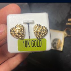 Nugget Earring 10k Gold 