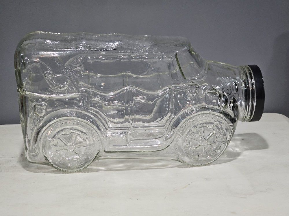 Vintage 5 Gal. Jar — Libbey Glass Antique Car Jar 
