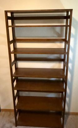 Mocha Walnut Solid Wood Bookcase