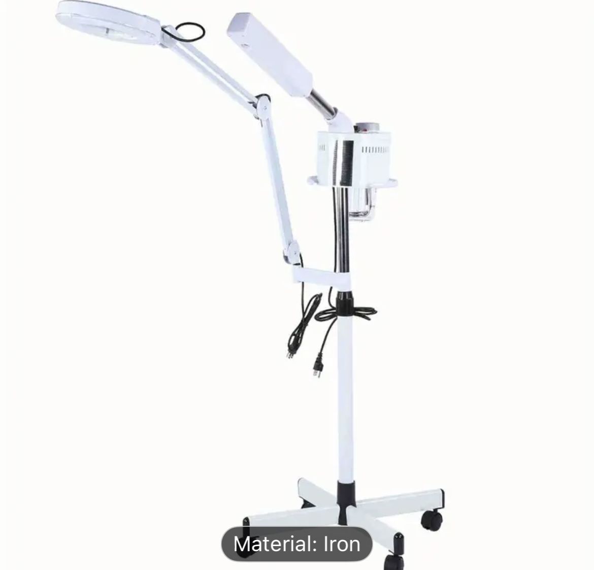 3-in-1 Facial Lamp: LED Light, 5X Magnifier & Facial Steamer