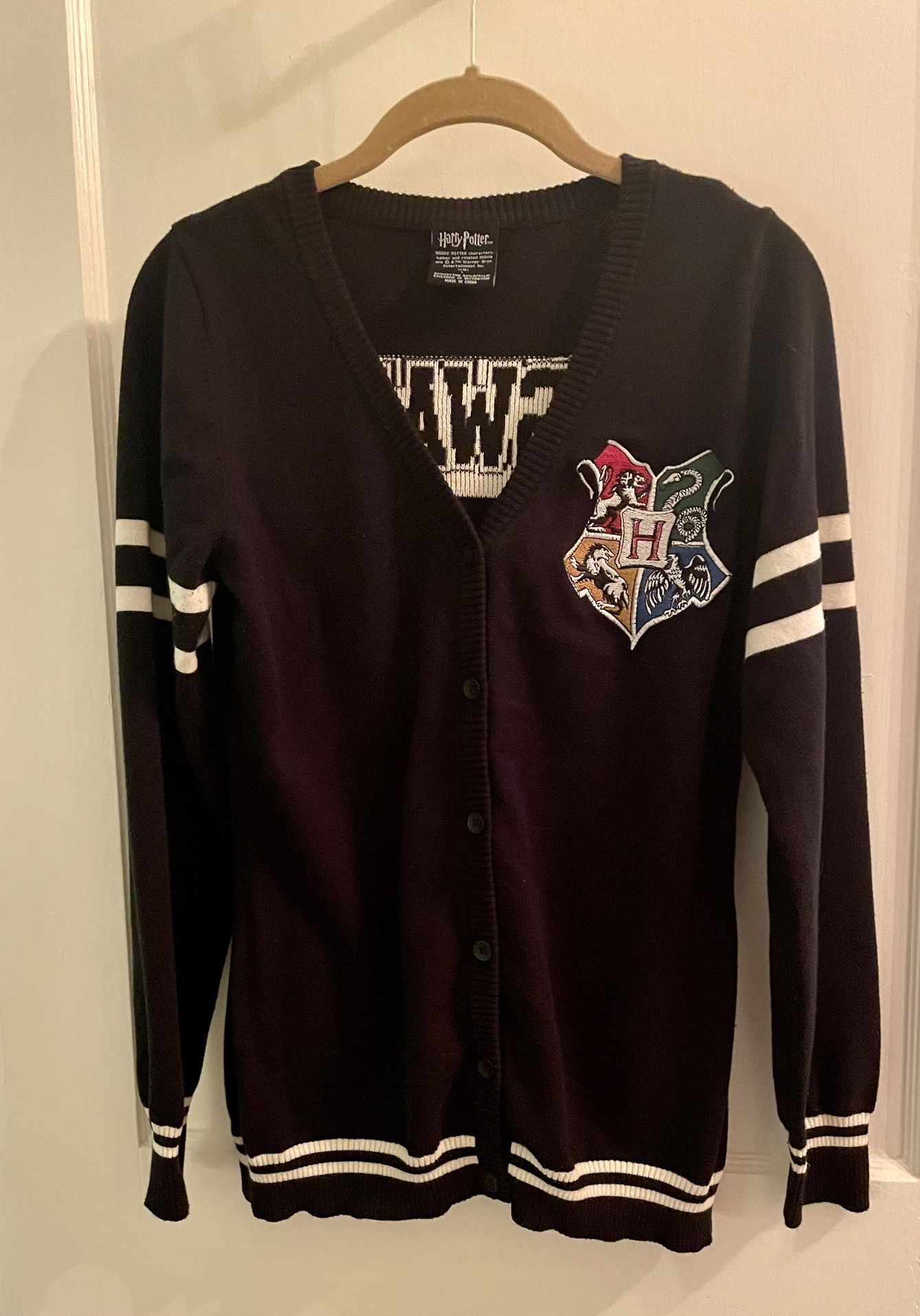 Hot Topic Harry Potter Hogwarts Cardigan Sweater Women’s Size Large