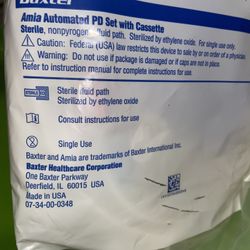 Baxter Amia Automated PD Set with Cassette - NEW (Qty 14) Price: $140