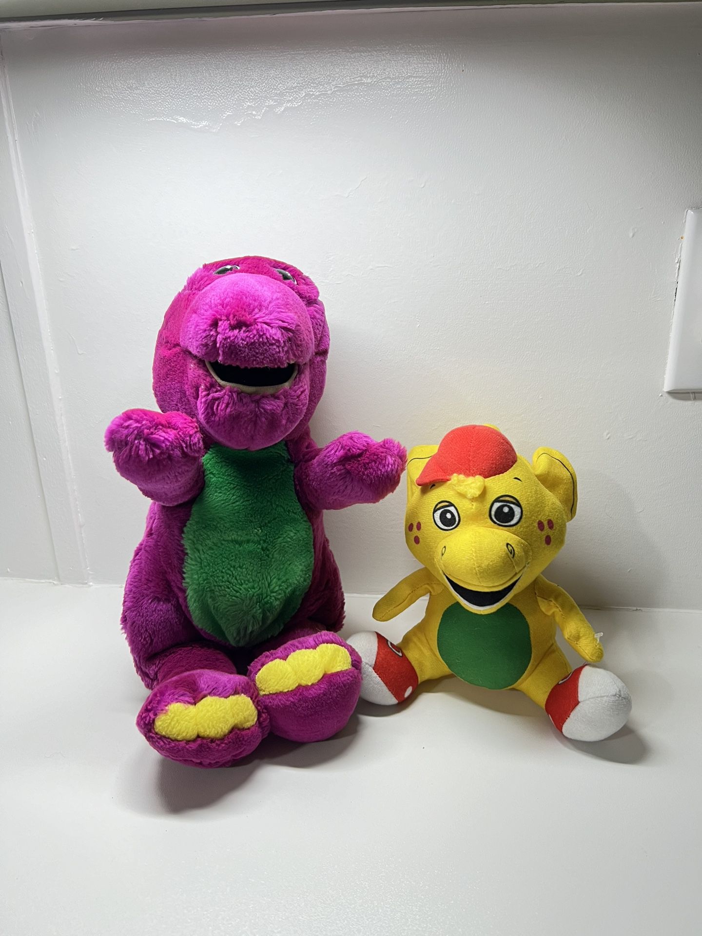  Barney And Friends BJ Plush Yellow 7" Dinosaur Stuffed Soft Toy Barney 11”