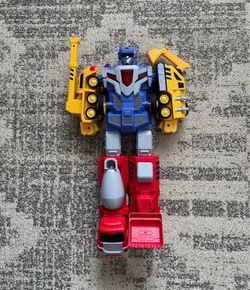 Construction Vehicles Transform Robot Toys  5 in 1 Trucks Gifts for Boys Girls