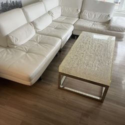 White Leather Couch