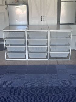 IKEA JONAXEL Mesh Drawer Storage Laundry Pantry Organizer White Closet Toy Craft Unit Set