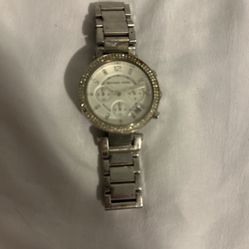 Michael Kors Silver-Tone Glitz Parker Watch