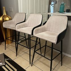 3 Bar Stool Tall Chairs