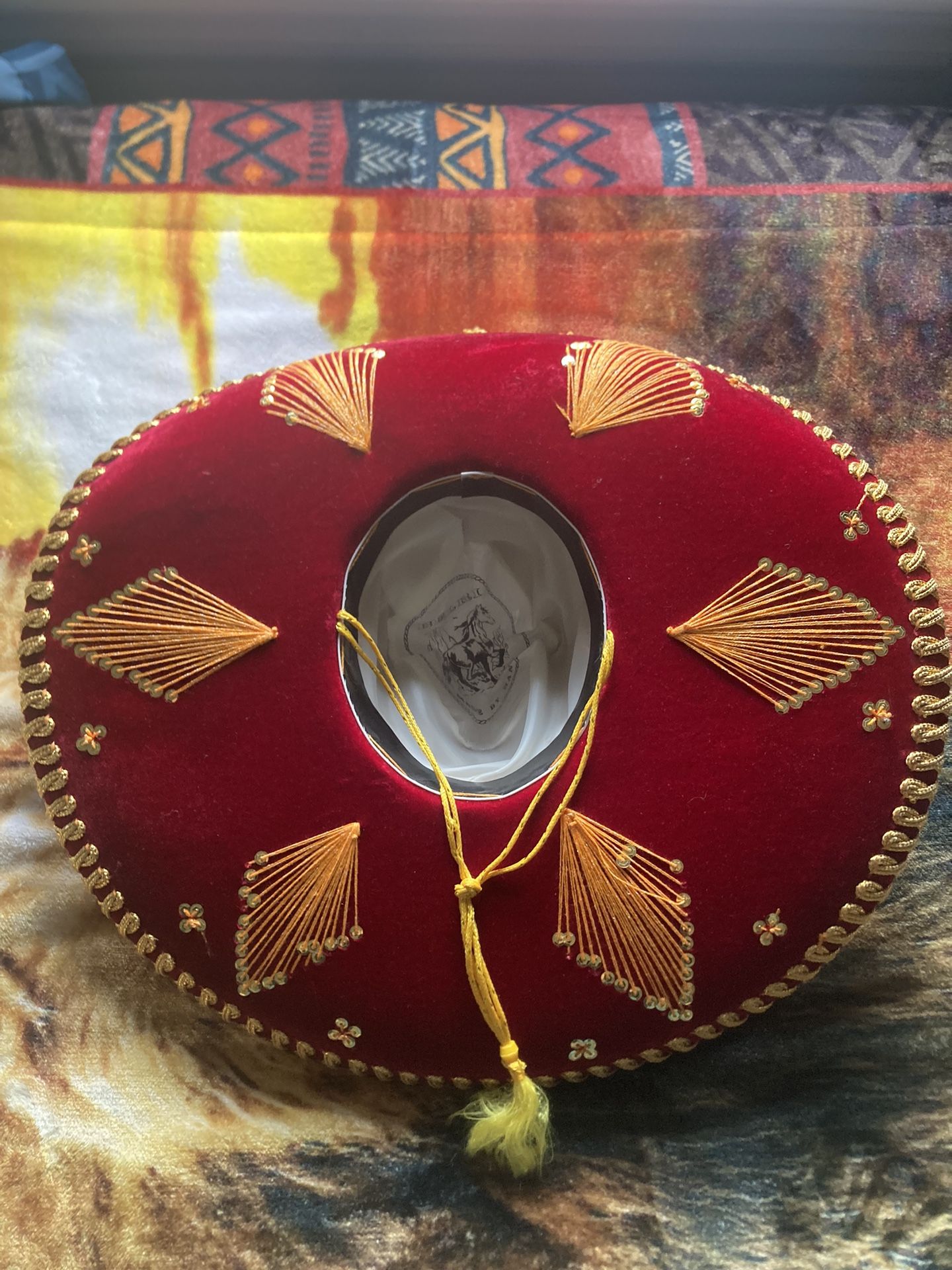 Red and Gold Mariachi Sombrero