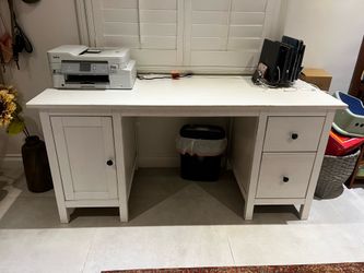 Sturdy White desk -Ikea