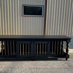 Custom built dog kennel Crate House Cage Barn Door Farmhouse Modern Rustic Toy Puppy Accessories Tv Stand Console