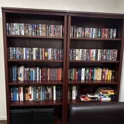 Two Classic Bookshelves 5 Tiers 