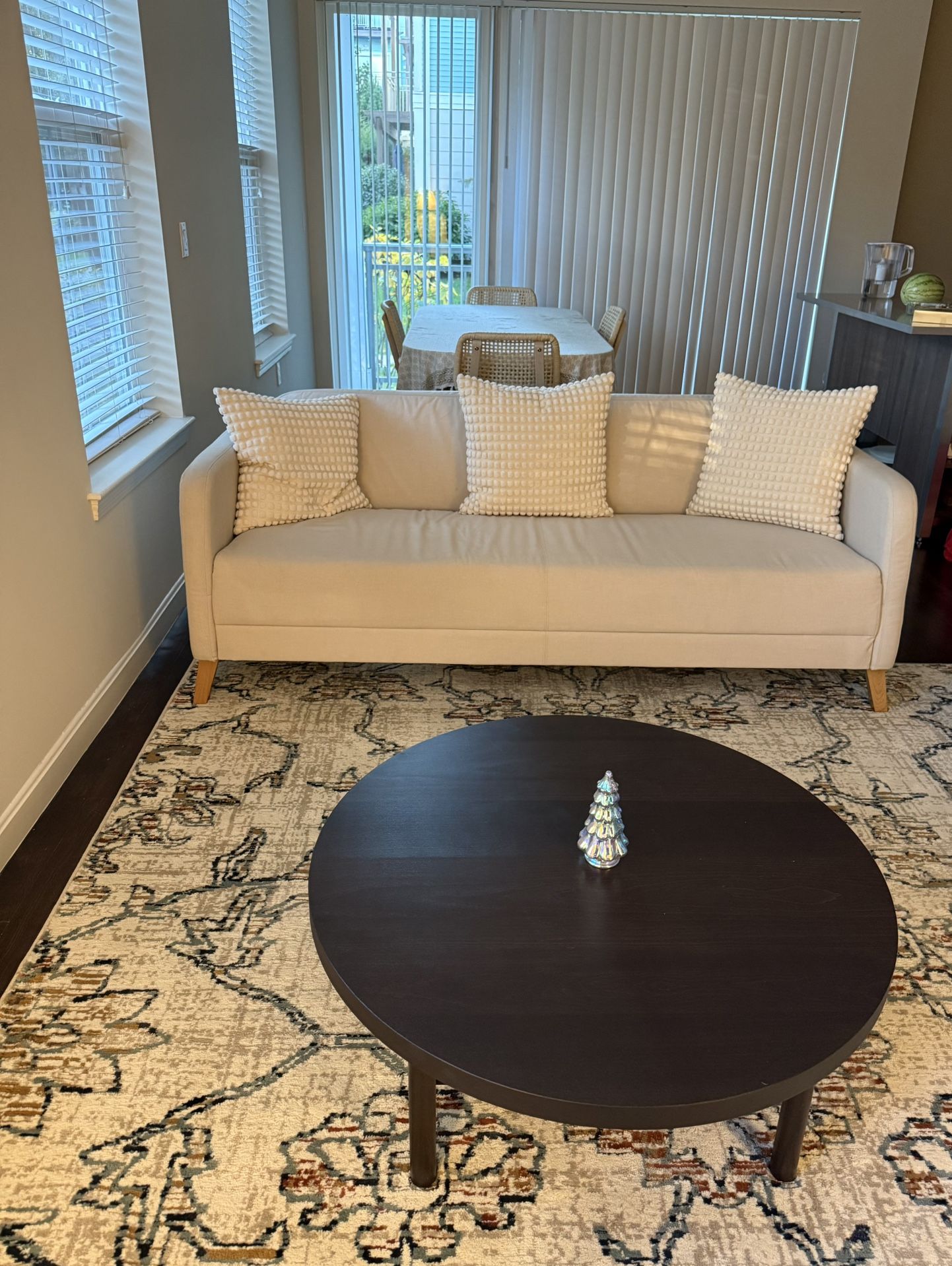 3 Seater Sofa With Coffee Table - Almost New