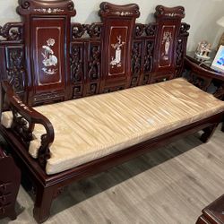8 Pcs Rosewood Living Room Set