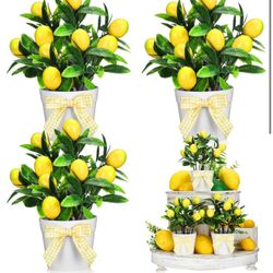 3 Piece Fake Lemon Plants