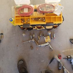 Air Compressor Firrings And  2 Adjustable Air Hoses