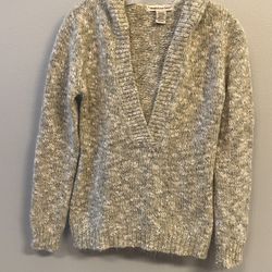 Vintage Cotton Alpaca Blend Hooded Sweater