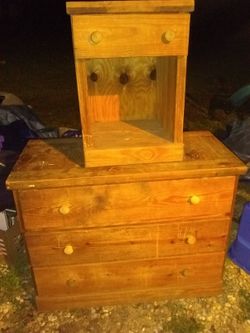 Wood dressers and nightstands
