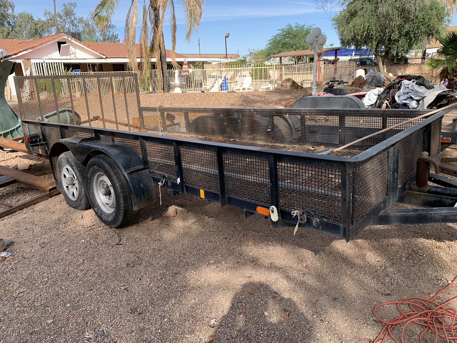 Utility trailer.