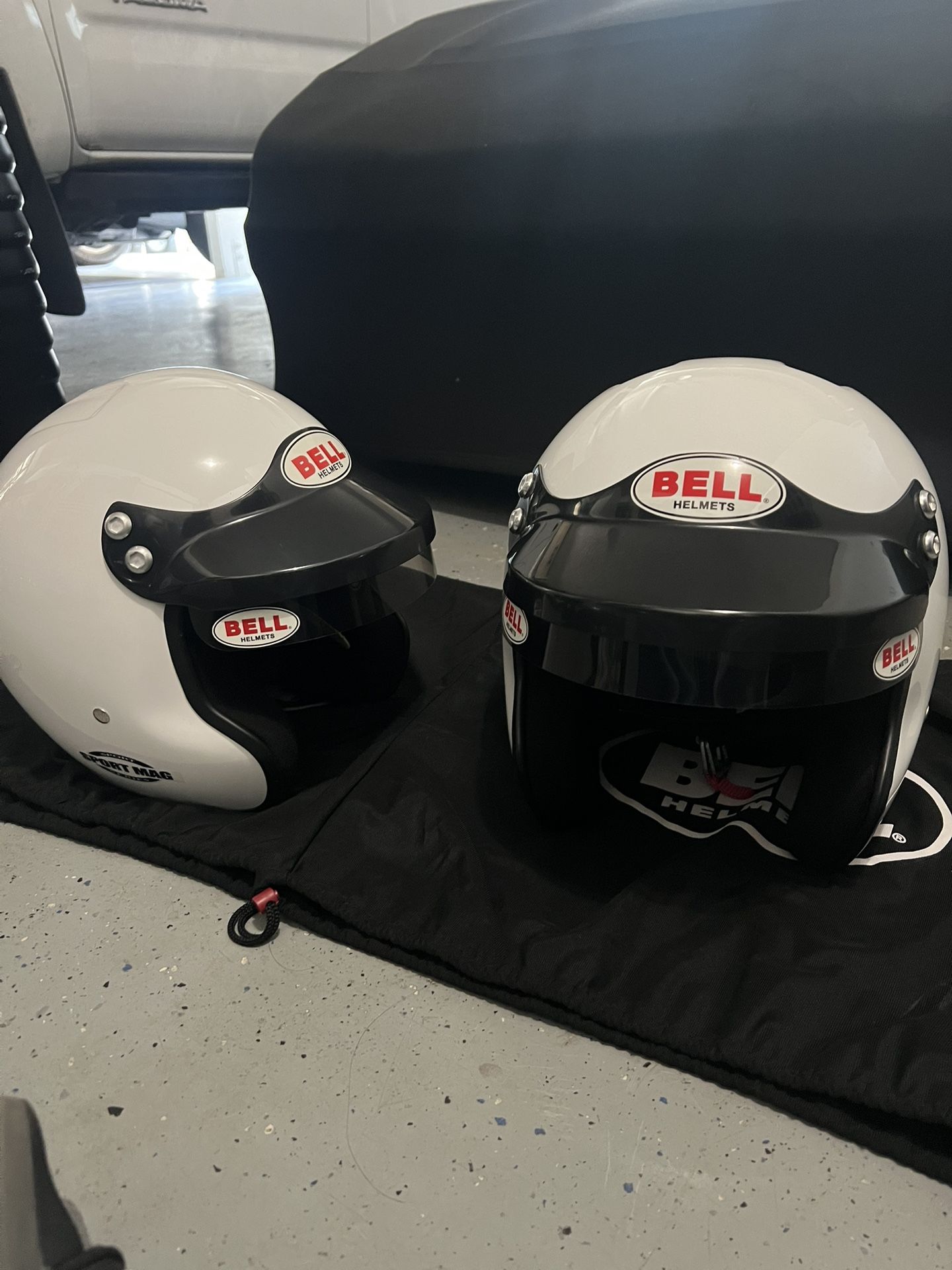 2 Bell Helmet 59 Med And 62 XLG