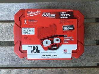 Milwaukee Hole Dozer Bi-Metal Hole Saw Kit (7-Piece).  Brand NEW.