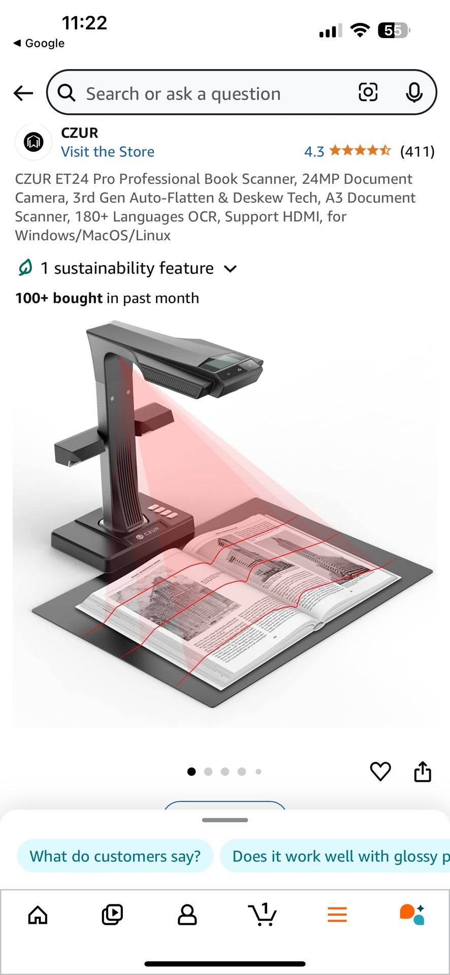 Document And Book Scanner CZUR