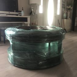 Round Fabric Tufted Storage 