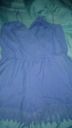 Blue jeans like material romper