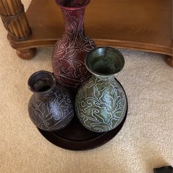 3 Decorative Vases  $20 Obo