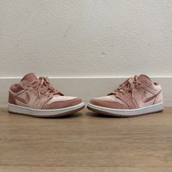 Jordan Air Jordan 1 Low SE Rust Pink Velvet Women's Sneaker Size 6.5y