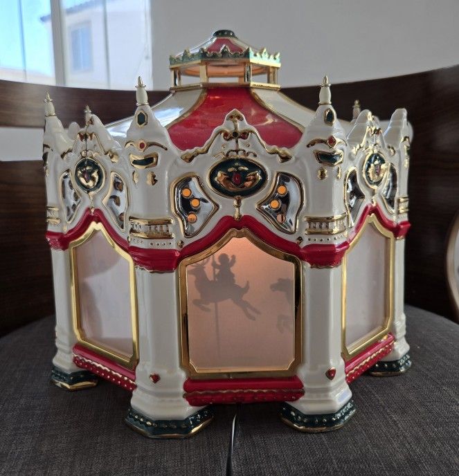 Dept 56 Original Snow Village The Carnival Carousel Musical Christmas Accessory Department Collectible