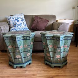 Side tables Octagonal with storage 