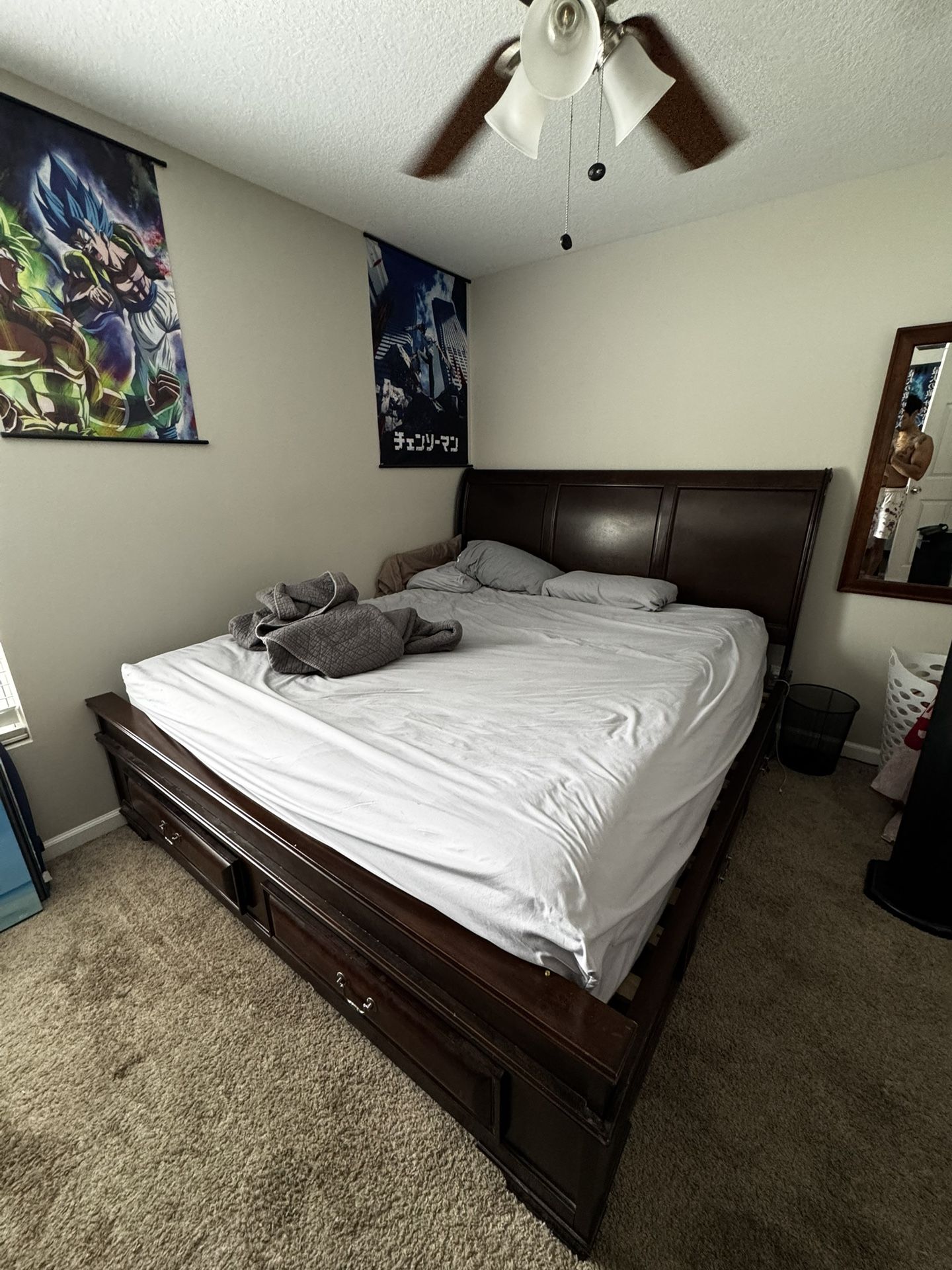 Pre-Owned California King Size Bed Frame W/mattress